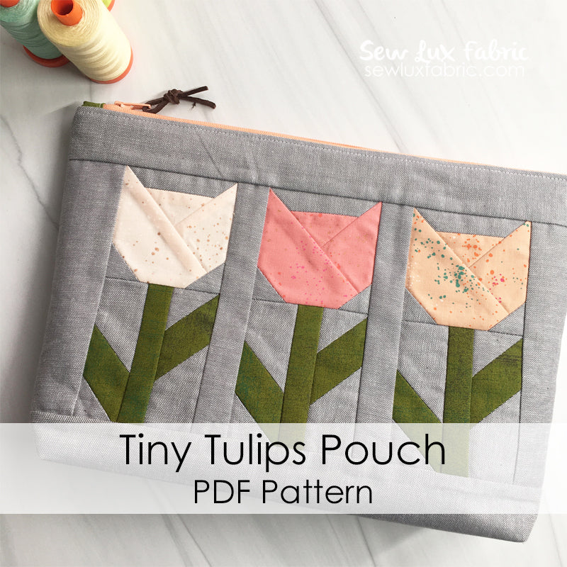 Tiny Tulips Pouch PDF Pattern