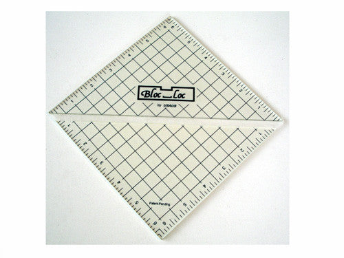 Hi Loc Ruler Bloc Loc 6.5 Inch HST Ruler - Sew Lux Fabric